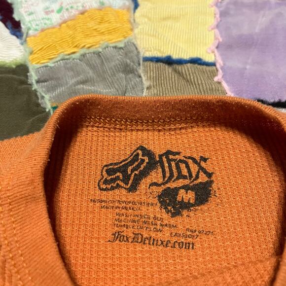 Fox Racing Y2K Orange Thermal Long Sleeve Medium - Picture 3 of 6